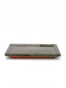 Bonsai alátét 18cm szögletes zöld